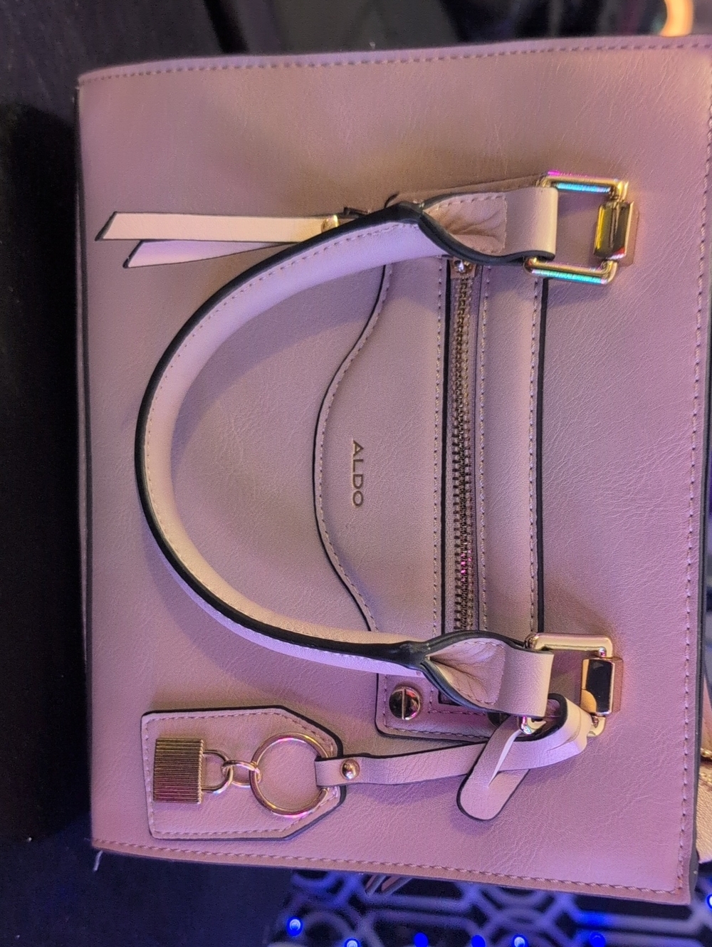 BRAND NEW Blush Top-Handle Satchel with Gold Lock